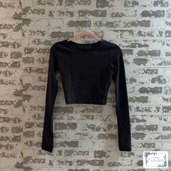 Lululemon Wunder Train Cropped Long sleeve in Black, XS - Picture 2 of 5